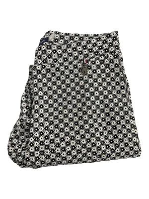 Tommy Hilfiger Women’s Geometric Print Ankle Pants Black and White Size 10 - Image 1 of 4