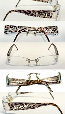 DOLCE & GABBANA 1102 077 53-16-130 Monturas de gafas solo gafas para mujer leopardo Foto 1 de 4