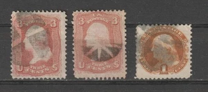 US # 94/ # 88 2x grill & # 112 VF used, series 1861/69 cv= $ 200 - Picture 1 of 2
