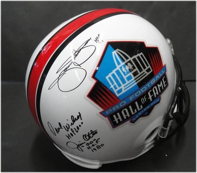 Casco Jimmy Johnson Jim Otto Dave Wilcox Hugh McElhenny Firmado Automático FS JSA Foto 1 de 4