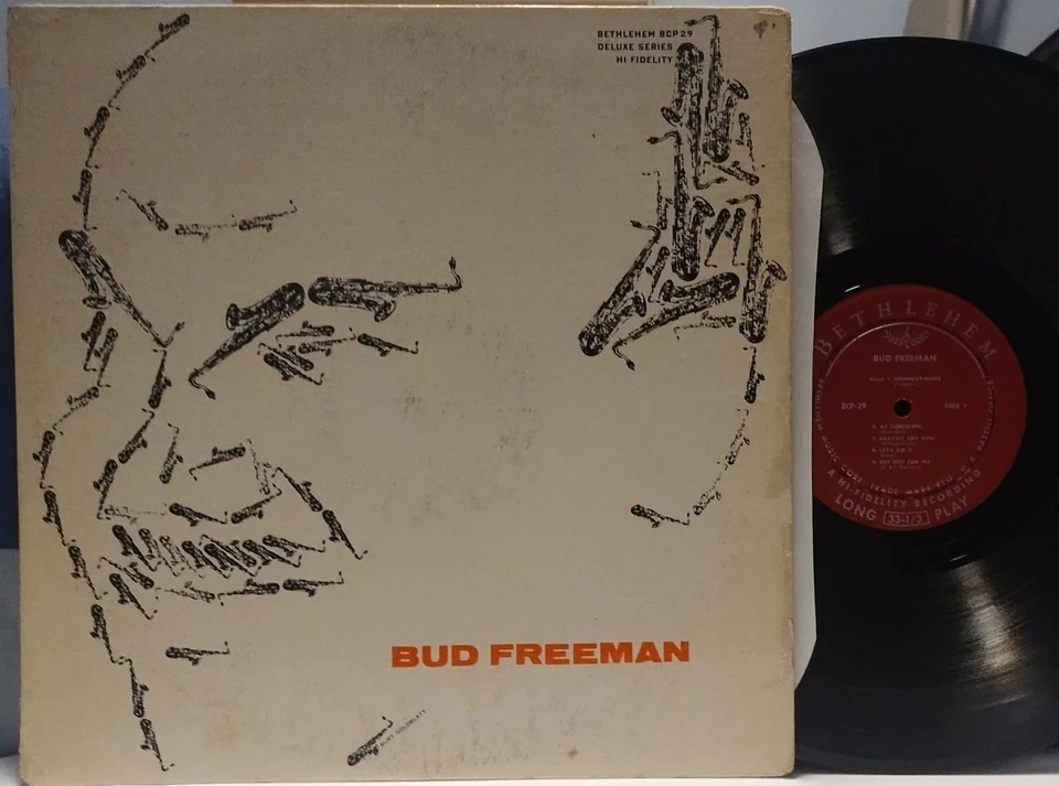 BUD FREEMAN Scarce Jazz 1ST PRESS 1956 DG BETHLEHEM LP Red Leaf Labels RVG Hear! - Image 1 of 4