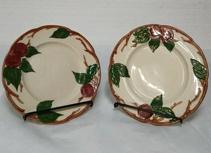 2 Vintage Franziskaner Apfel 8 Zoll Salatteller roter Apfel Fehler lesen - Bild 1 von 19