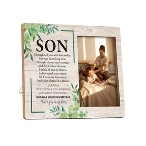 Memorial Pictures Frame, Best Son Photo Frame, Sympathy Gifts For Loss Of Son,  - Picture 1 of 6