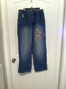 Vintage Paco Jeans Mens 30x30.5 Blue Denim Embroidered Baggy Fit Y2K Classic - Picture 1 of 11
