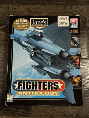 NEW SEALED Jane’s FIGHTERS ANTHOLOGY PC 1997 Big Box Combat Flight Simulator - Image 1 of 4