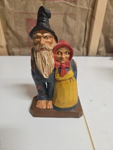 Richard Engler Vintage Resin Caricature Statuette "Hillbilly" Couple Folk Art - Picture 1 of 7