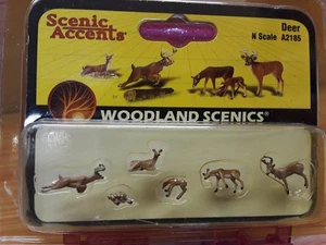 Figuras de ciervos cola blanca Woodland Scenics A2185 escala N (6) piezas - Imagen 1 de 4