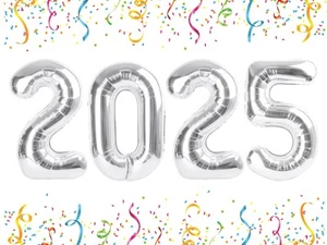 40 Inch 2025 Number Balloons 2025 Balloons Large Foil Happy New Year Balloons... - Picture 1 of 6
