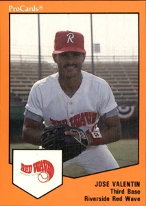 Jose Valentin 1989 ProCards Minor League T/S #1415 RC Riverside Red Wave ** - Picture 1 of 2