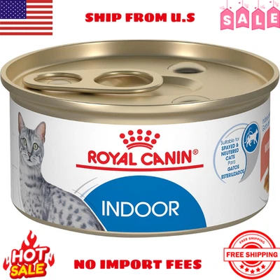Royal Canin Indoor Adult Cat Food 3oz Cans – 24 Pack Wet Morsels in Gravy