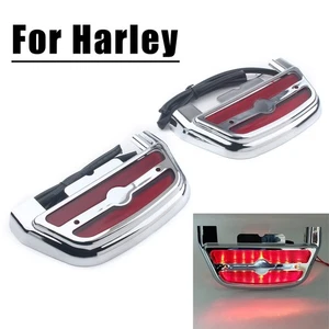 Led Light Passenger Footboard Floorboard Cover For Harley Touring Road King Dyna - Bild 1 von 9