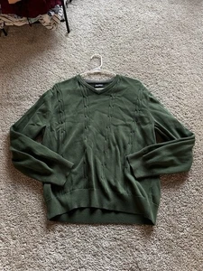 consensus Men’s Hunter Green Sweater, Pullover V-Neck Size Large - Picture 1 of 2