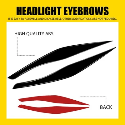 Se adapta a BMW Serie 3 E90 E91 2005-12 Negro 2011 2010 Faro párpado ceja moldura Foto 1 de 4