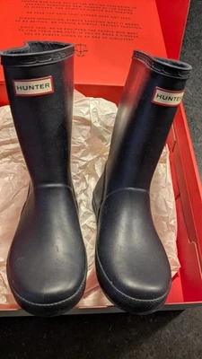 Botas de Lluvia HUNTER Originales Primera Niño Pequeño Talla 13 Azul Marino Botas de Goma Foto 1 de 4