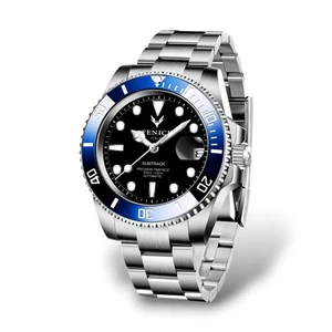 Montre Automatique 10ATM En Acier Fenice Midnight Verre Saphir Bleu - Bild 1 von 14