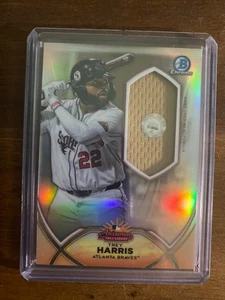 2020 Bowman Chrome Trey Harris Arizona Fall League Atlanta Braves Relic - Picture 1 of 2