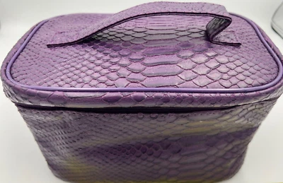 Bolso de Viaje Nordstrom Imitación Cuero Borgoña 9"x5"x5" Maquillaje Cosmético Nuevo PIC Foto 1 de 3