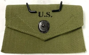 Segunda Guerra Mundial Ejército de los Estados Unidos M1942 Primeros Auxilios CARLISLE VENDAJE CINTURÓN BOLSA DE TRANSPORTE DE CAMPO-OD#3 - Imagen 1 de 2