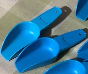 2 New Tupperware Canister Scoops for Pet food, Sugar, Flour Shades of Blue - Picture 1 of 1