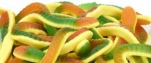 Yellow Belly Gummy Snakes Sweets | Large Fruity | Colourful Party Favour | Halal - Picture 1 of 5