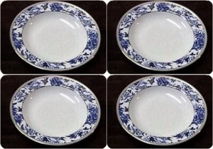 Wedgwood Hibiscus Rim zuppiera 4 ciotole con etichetta - Foto 1 di 3