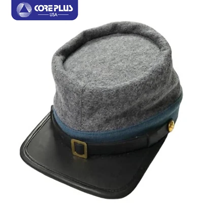 US Civil War Kepi - Grey with Sky Blue Band, All Sizes Available! - Image 1 of 4