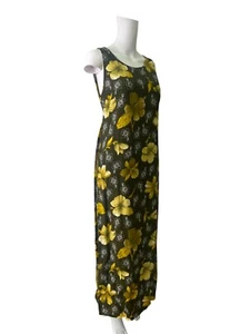 Zara Basic Maxi Dress Size 10 Womens EU38 Olive Sleeveless Belted Round Neck - Picture 1 of 9