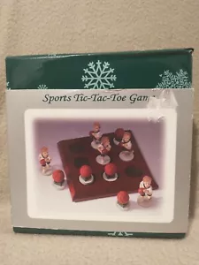 Tic Tac Toe Game Sports Enthusiasts Wood Board in Mahogany Finish Great Gift - Picture 1 of 4