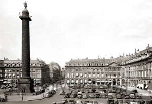 Paris place Vendôme voitures anciennes - Repro photo ancienne an. 1930 - Foto 1 di 3