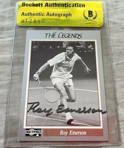 Roy Emerson autographed signed auto Netpro Legends tennis card BAS authenticated - Picture 1 of 1