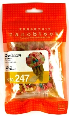 NANOBLOCK  ICE CREAM  Micro-Sized Building Blocks NBC-247 NEW Ages 3+ - Image 1 of 3
