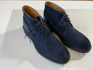 Magnanni Men's Blue Suede Leather Chukka Boots Size 8.5 - Picture 1 of 7
