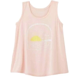 NWT Girls Tank Top Art Class Large Pink Beach Graphic Flowy Summer Sleeveless - Picture 1 of 4