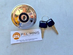 MINI TAPA DE GASOLINA CLÁSICA DE BLOQUEO DE ACERO INOXIDABLE SIN VENTILACIÓN ESTILO OEM WLD100660 - Imagen 1 de 3