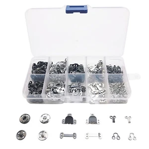 3 Styles Sewing Hook and Eye Closure Snap Fastener Clothing Fixing Tool 100 Pair - Picture 1 of 9