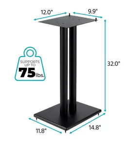 Monolith 32in Steel Speaker Stand w/Adjustable Top Plate and Floor Spikes (Each) - Picture 1 of 4