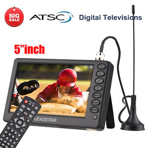 5"in Portable ATSC TV Video Player HD Widescreen with FM/USB/TF Card Slot O2U8
