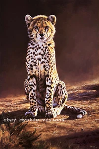 Impresión artística de vida silvestre de cachorro de guepardo firmado y numerado de Edward Aldrich CUB SCOUT - Imagen 1 de 1