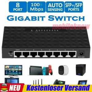 Neu 8 Fach RJ45 Splitter Verteiler Netzwerk Patch LAN Internet Kabel zum Einbau# - Bild 1 von 2
