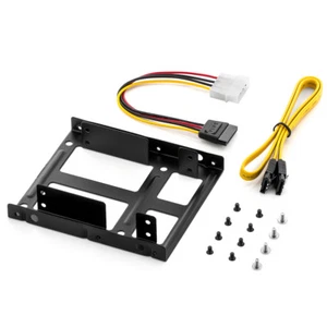 DUAL Einbaurahmen SET für 2x 2,5" Festplatten SSD auf 3,5" - 6x 3,5 Bohrlöcher - Bild 1 von 6