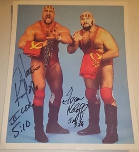 Signed Autographed Ivan & Nikita Koloff 8x10 Photo JCP NWA WCW WWE WWF - Picture 1 of 3