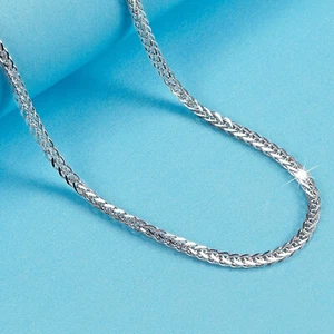 PT950 reines Platin 950 Kette Damen Geschenk Glück 1,2 mm klassische Weizenkette - Bild 1 von 4