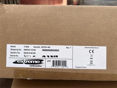 New Extreme Summit X670V-48T 17200 48x10G Base-T Ports Switch W/ Dual AC PSU - Image 1 of 4