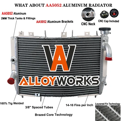 Full Aluminum Radiator For 1998-2003 1999 Kawasaki Ninja ZX-9R ZX9R ZX 9R ZX900F Foto 1 de 4