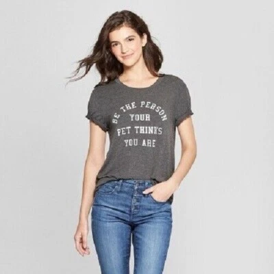 Camiseta manga corta Fifth Sun para mujer Sé la persona que tu mascota piensa que eres Foto 1 de 3