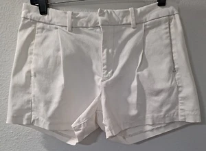 Joe's Women's White Denim Shorts 4" Inseam Eye Hook Closure Stylish Chic (W28) - Picture 1 of 8