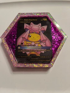 Pokemon Holo Tarjeta Coleccionable Rara - Posavasos de Resina - Bandeja de Baratijas - Pikachu Diance - Imagen 1 de 1
