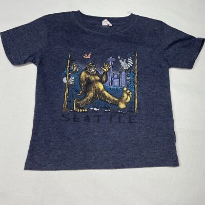 Рубашка Rabbit Skins молодежная XS Big Foot Sasquatch Сиэтл короткий рукав - Изображение 1 из 4