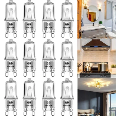 12 Pack G9 Bulbs 25W/40W/60W Warm White Small Light Bi Pin Bulb 120V Fast Ship - Image 1 of 4