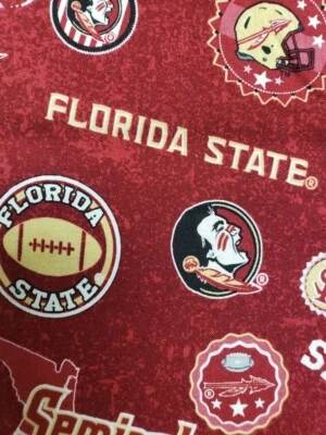 Tela de algodón con licencia Florida State Seminoles, 28 X 40 pulgadas, Sykel Ent. Foto 1 de 2